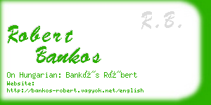 robert bankos business card